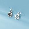 S925 Sterling Silver Vintage Thai Silver Snowflake DIY 10mm Handmade Braided Rope Material Accessories