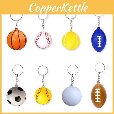 Popular Pu Basketball Keychain Foam Soccer Kids Exercise Toy Decoration Pendant Activity Novelty Gift