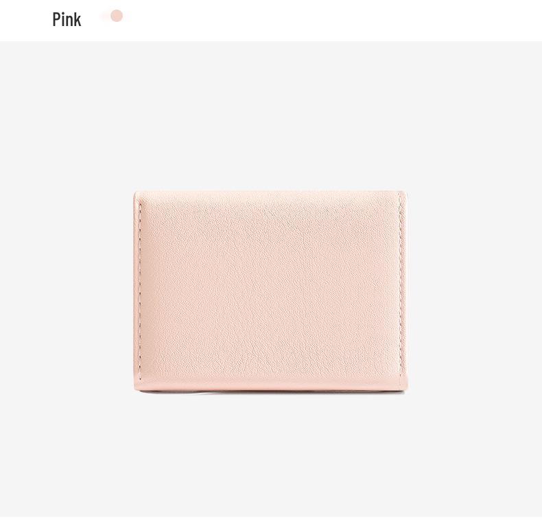 2025 Korean & Japanese Fresh Style Women's Tri-fold Ultra-thin Short Wallet - Trendy Coin Purse for Girls & Students