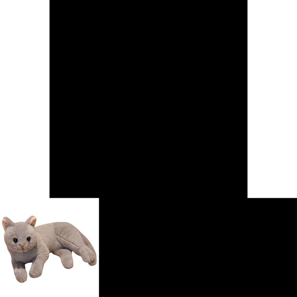 31cm Realistic Plush Cat Doll Soft Stuffed Kitten Toy In Pure Grey White Yellow And More For Kids' Pet Collection