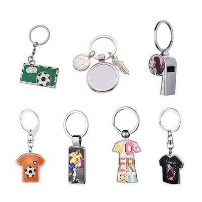 Heat Transfer Soccer Theme Keychain Accessory World Cup Memorabilia Jersey Whistle Souvenir