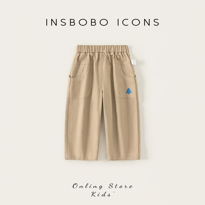 Insbobo Children s Pants Autumn Girls  Casual Pants 2025 New Boys  Straight Pants Spring and Autumn Stylish Children s Clothing Kakh 100