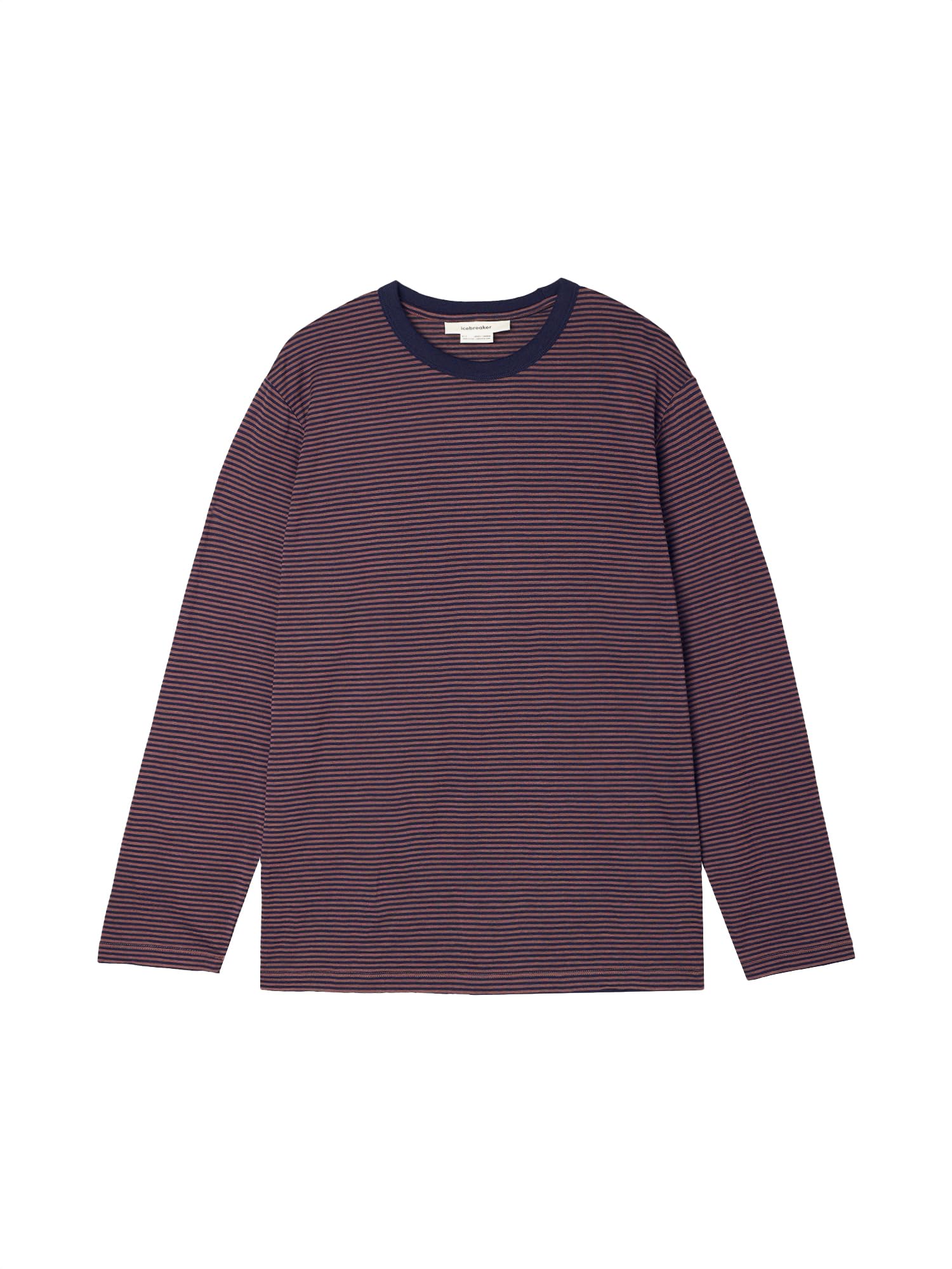 [Icebreaker] [Icebreaker] Short-sleeved T-shirt, unisex, U 150 Merino Stripe LS Tee, Amber, Size L