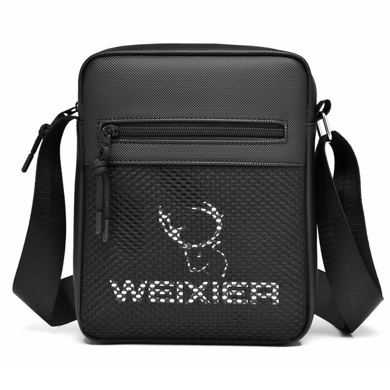 Trendy New Men s Crossbody Bag High-end Versatile Single Shoulder Waterproof Portable Small Backpack 18x6x22 чёрный