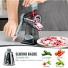 KEOUKE Rotary Cheese Grater Hand Crank Transparent - Shredder Slicer Grinder 3 Stainless Steel Blades, Stable Suction, Labor-Saving Handle, Safe