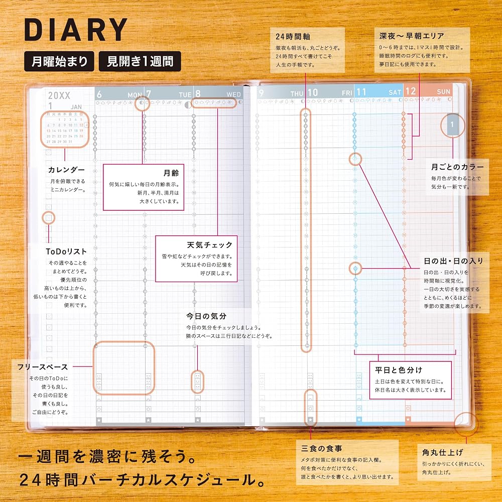 Kokuyojibun Notebook DIARY Notebook 2026 Monthly Weekly A5 Slim White Ni-JCD1W-26 Starting In Nov...