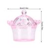 12Pcs Gift Bags Transparent Crown Plastic   Box For Party Gift Chocolate Boxs;Pink: