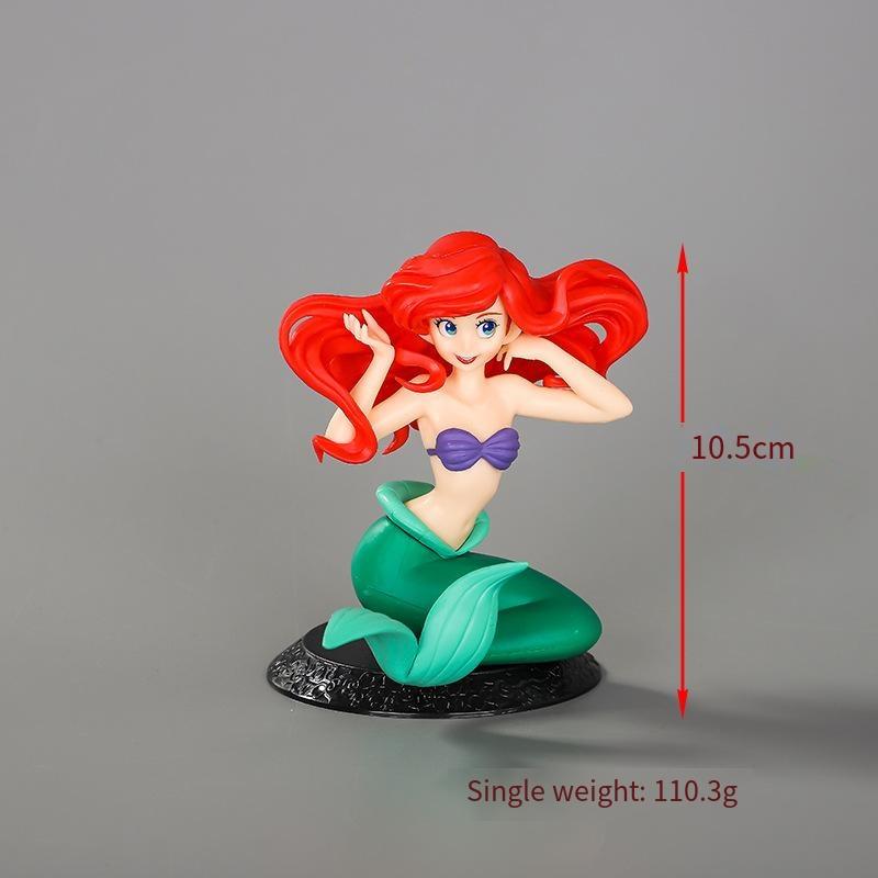 10cm Mała Syrenka Ariel Figurka Anime Zabawki Ariel Księżniczka Kolekcja Uroków Dekoracja Biurka Kolekcja Prezent Urodzinowy