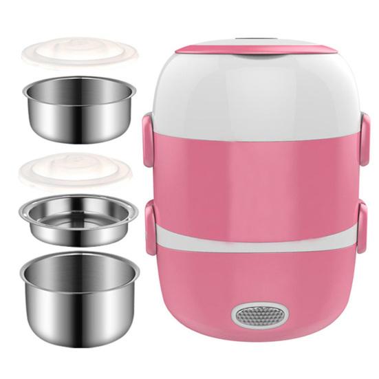 44960 Layer Cooker Heating Portable Electric Rice Lunch Box Steamer Food Container