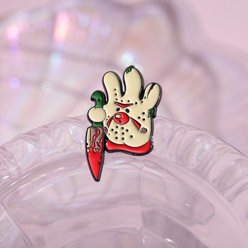 Stylish Mask Jason Pin Cartoon Design Premium Quality Alloy Brooch For Ages All