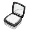 Empty Refillable Powder Case Powder Puff Mirror Spoon Separately Storage Box for Makeup Loose Powder Black