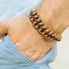 Rudraksha-Armband für Herren, Premium-Herrenarmband, 5 Mukhi-Herrenarmband, vergoldetes Armband für Männer, spiritueller Schmuck