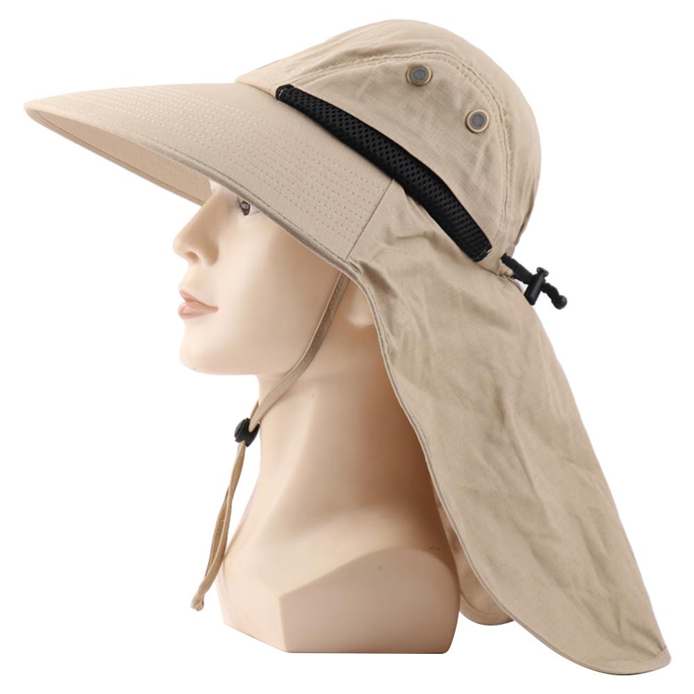 Outdoor Sun Hat for Men with 50+ UPF Protection Wide Brim Fishing Hat with Neck Flap