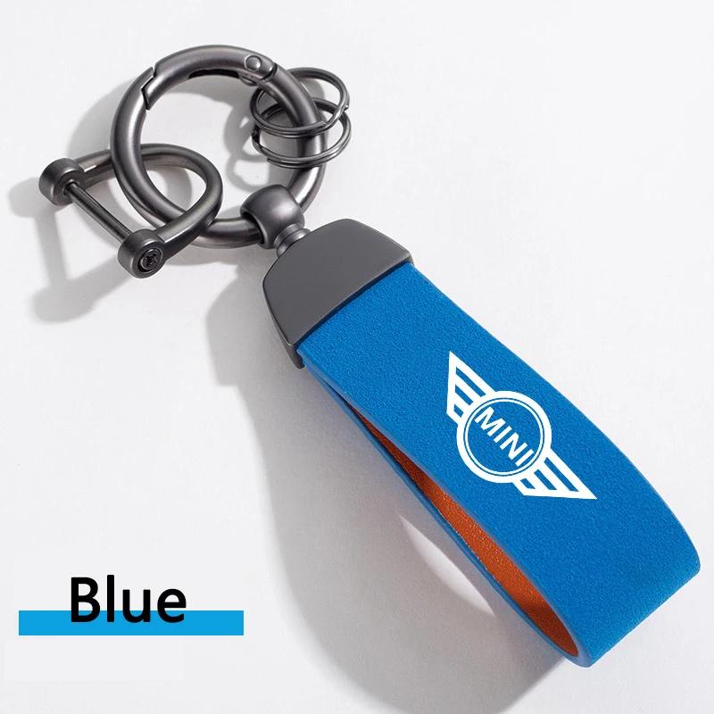 2025 Fashion Metal Car Keychain Hanging Suede Gift Key Ring Holder For BMW Mini Cooper One S JCW F55 F56 F57 F60 Coupe R50 R