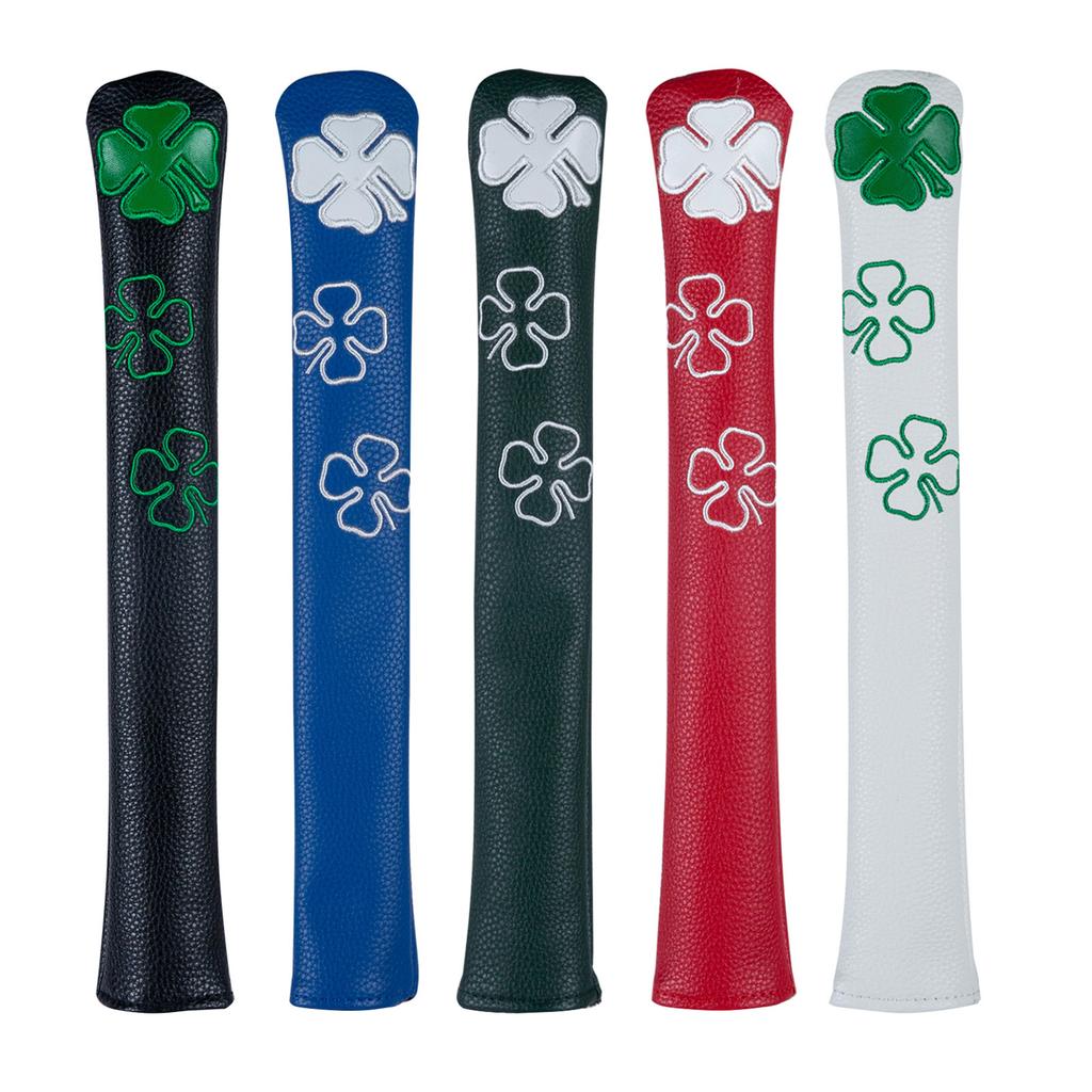 Leaf Pattern Golf Alignment Stick Cover PU Leather Alignment Stick Headcover Holder Golf Accessories for Women and Men