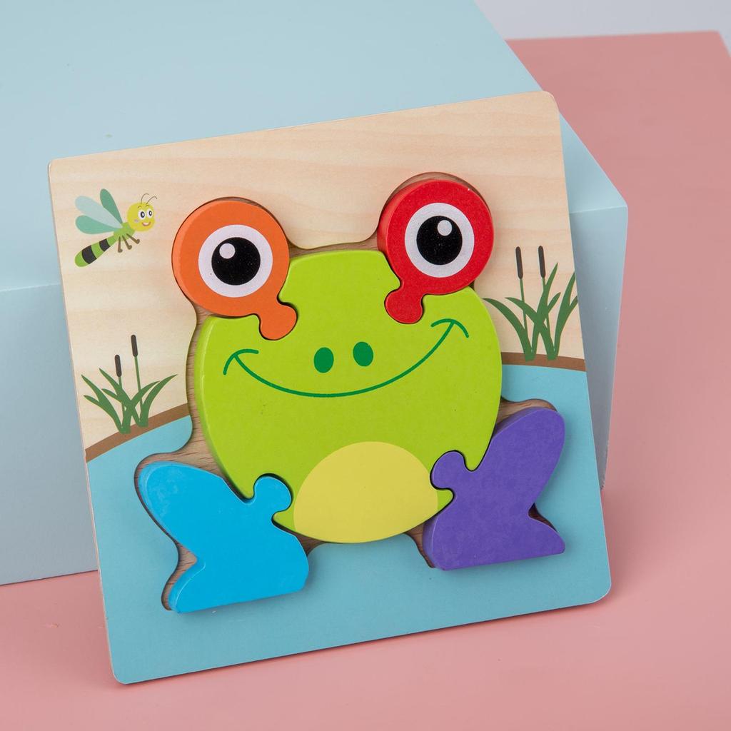 Toddler Baby Wooden Jigsaw Puzzles for Toddlers Kids Early Education Toys, Shape Color Recognition