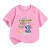 Kids Boys Girls 100% Cotton Crew Neck Short Sleeve T-Shirt Cute Cartoon Alien Print Casual Comfortable Summer Tee for Daily Wear Holiday Outdoor Activ