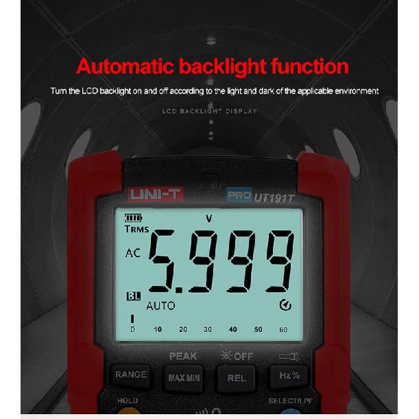 UNI-T UT191E UT191T Professional Digital Multimeter UNIT True RMS ACV AC DC Voltage Current Meter Capacitor Resistor Tester