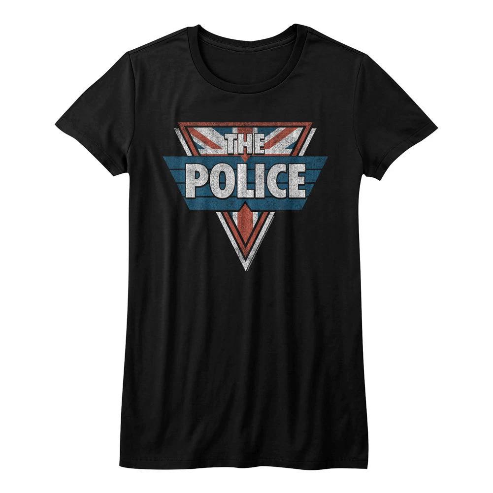 The Police Brittish Rock Band Badge Women s Fitted T Shirt Rock Music S