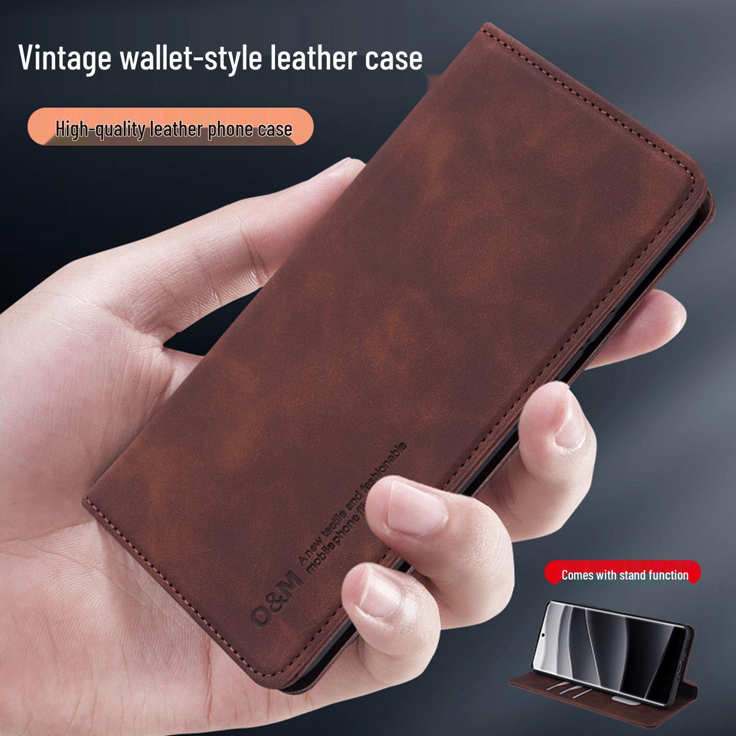 

Кожаный чехол-книжка iQOO 15 с полной защитой - Защита от падений для модели V2505A iQOO 15