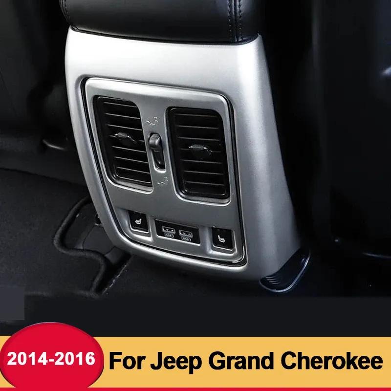 For Jeep Grand Cherokee 2014 2015 2016 2017 2018   Car Back Rear Air Conditioner Outlet Vent Frame Cover Trim Accessor