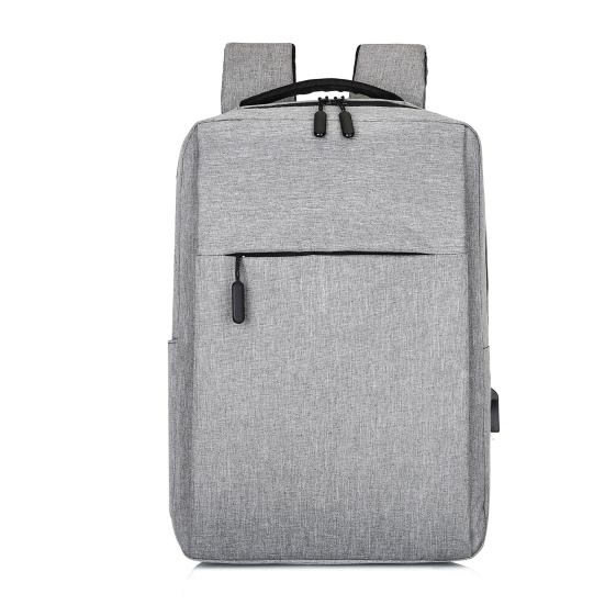 

Unisex Laptop Backpack Oxford Cloth Waterproof Backpack Multi Compartment Backpack with USB Charging Port for Business Trip Work School светло-серый