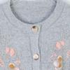 Yang Mi-Inspired Floral Embroidered Knit Cardigan: Korean Style Autumn/Winter Fashion Sweater for Women
