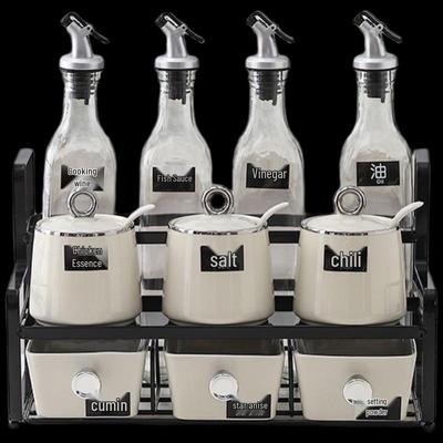 Miling 10-teiliges Glas-Gewürzgläser-Set mit 3-stufigem Ständer