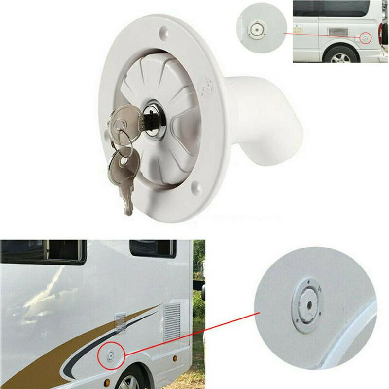 Water Inlet With Lock Water Tank Filling Port Camper Waterway RV System Boat Camper Trailer Caravan Accessories