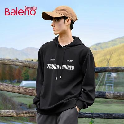 Baleno Men's Heavyweight Printed Hooded Sweatshirt