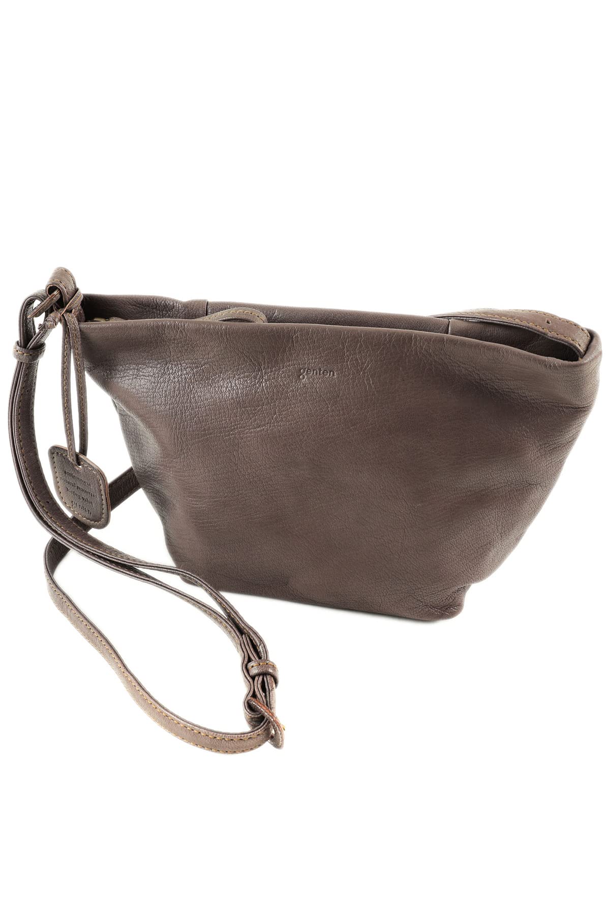 

Mini Shoulder Genuine [Genten] Bag, Leather, Women s, Gray, GE-42410-20 сірий колір