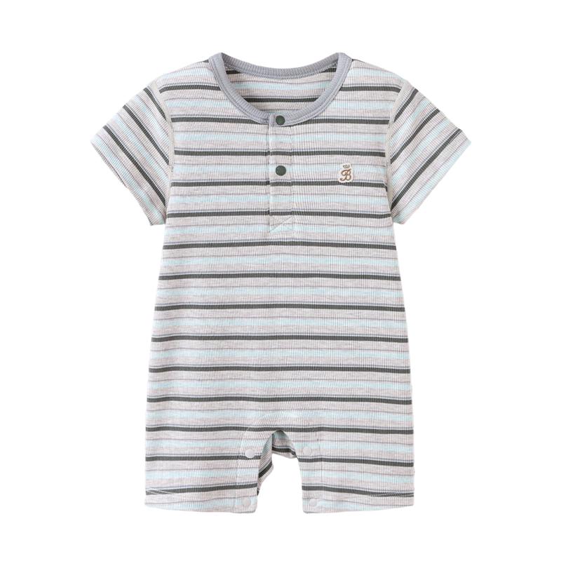 babylove Striped Breathable Modal Short Sleeve Baby Romper 80
