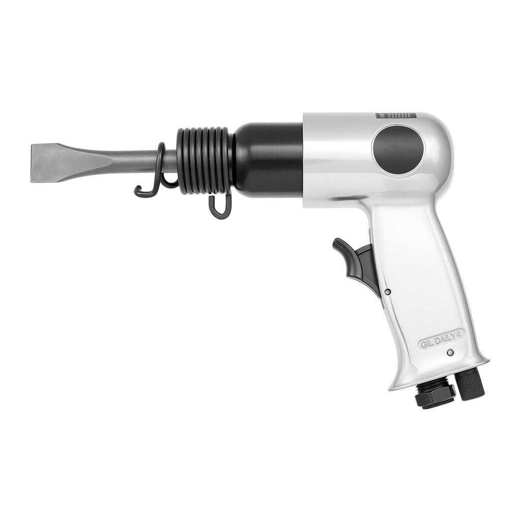 Air Hammer, 4500BPM Pneumatic Hammer with Rust Removal Air Needle Scaler & 4PCS Chisels Round Shank, Lightweight & Compact Air Chisel Pneumatic Shovel