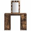 Makeup Table with Storage Brown 102 x 33 x 135 cm Particleboard
