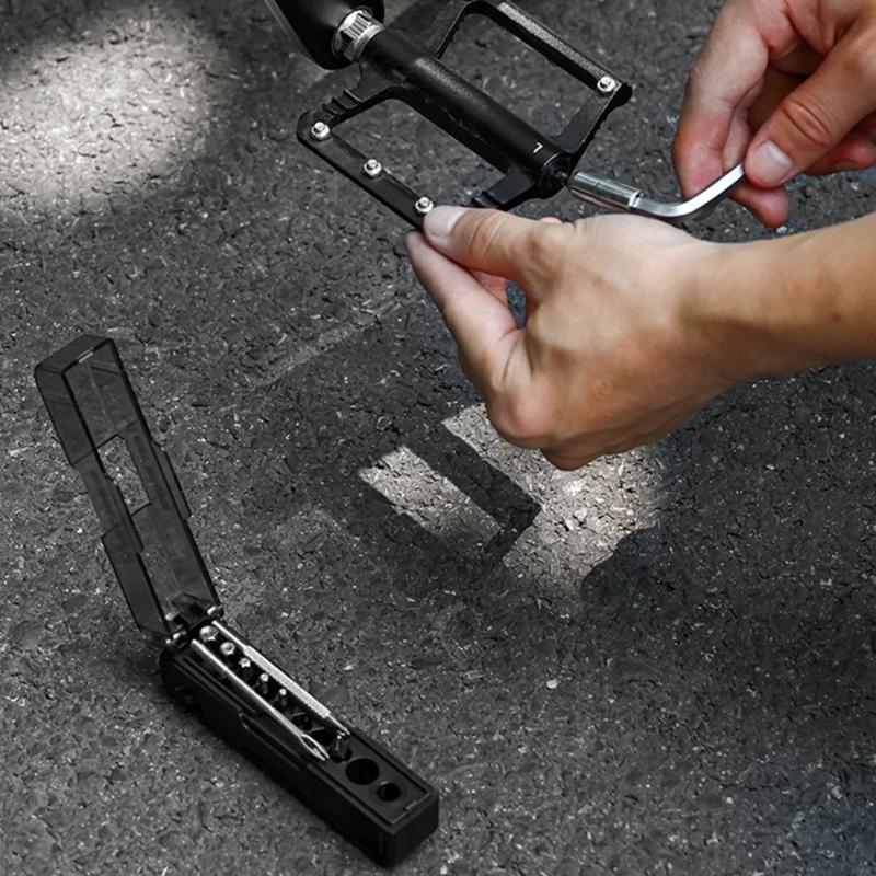 Compacts Multifunction Hexagons Key Tire Repair Tool With Nonslip Grip Light Weight for Bicycles Maintenance