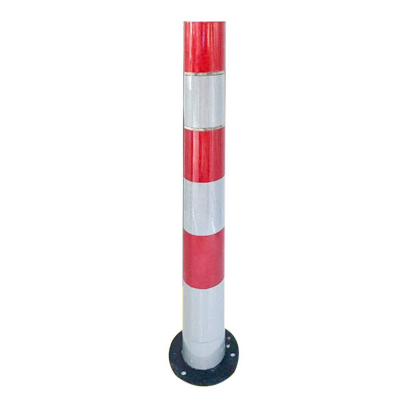 LED Anti-Collision Solar Warning Bollard with Steel Pipe Column