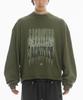 Paensyo Chaos Lettering Mockneck Long Sleeve - Khaki