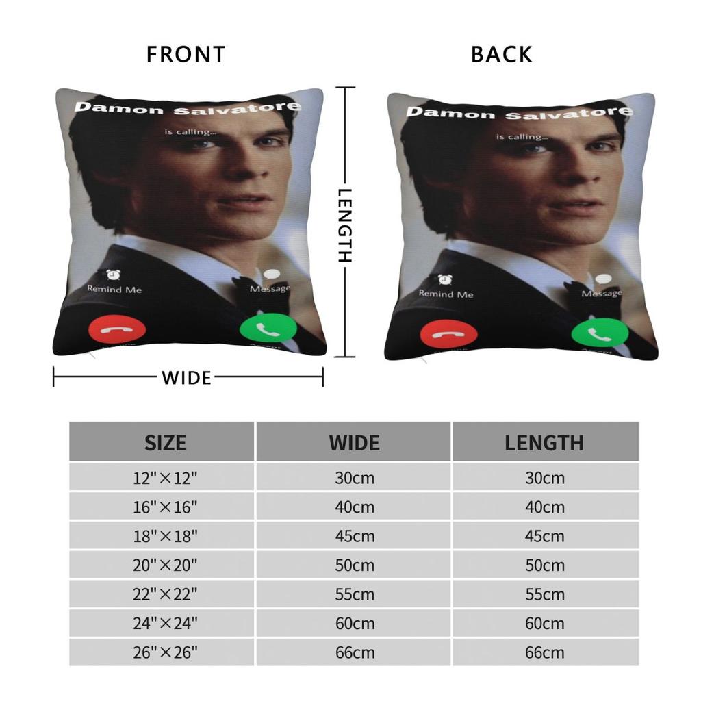 Warm Home Damon Salvatoredecor Pillowcases Merch Pillow Covers Square Multi-Size