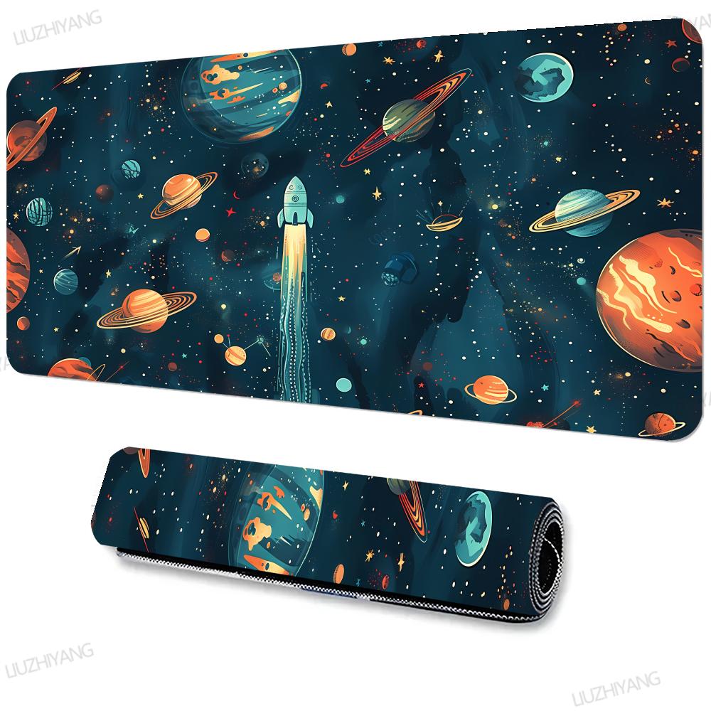 Cosmic Planet Mouse Pad Large Office Table Mats Xxl Computer Accessories Washable NonSlip Rubber Lock Edge Keyboard Desk Mat