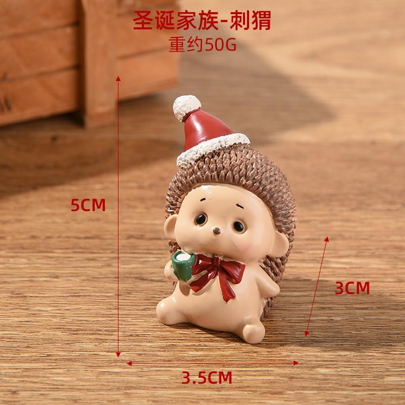 Christmas Resin Family Animal Decoration Creative Home Mini Christmas Tree Old Man Gift
