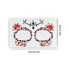 Colorful Skull Flower Face Rhinestone Jewel Stickers Self Adhesive for Music Festival Stage Performance Makeup