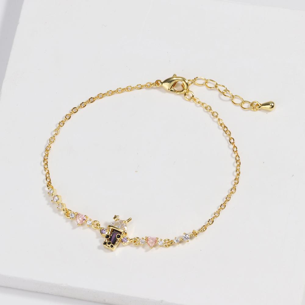 Women's Cross-border Heart Bow Zircon Bracelet - Niche Love Design