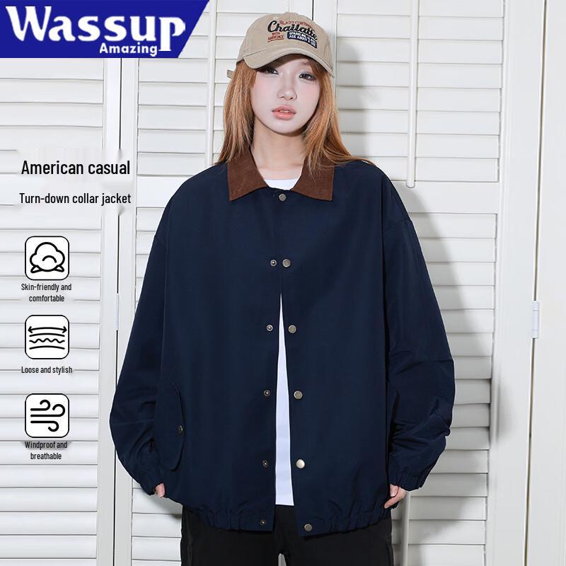 WASSUP AMAZING American Style Loose Utility Jacket