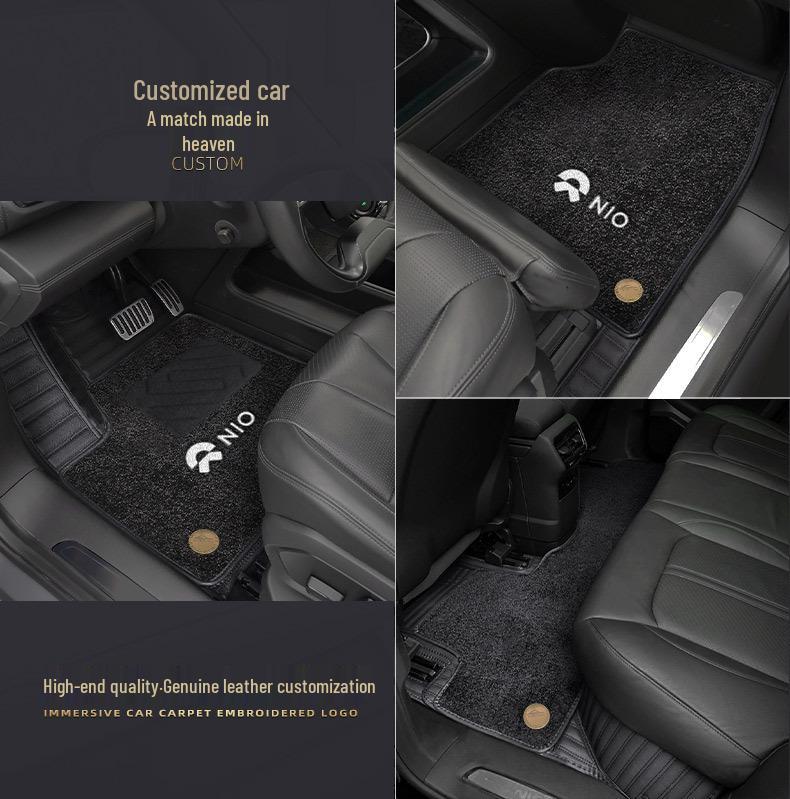 NIO ES6, ES8, EC6, ET7, ET5 Car Floor Mats - Full Surround Genuine Leather for Six or Seven-Seaters