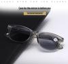 Unisex Retro Classic Reading and Sunglasses with Gray UV380 Lenses - Presbyopic Eyewear for Men and Women.