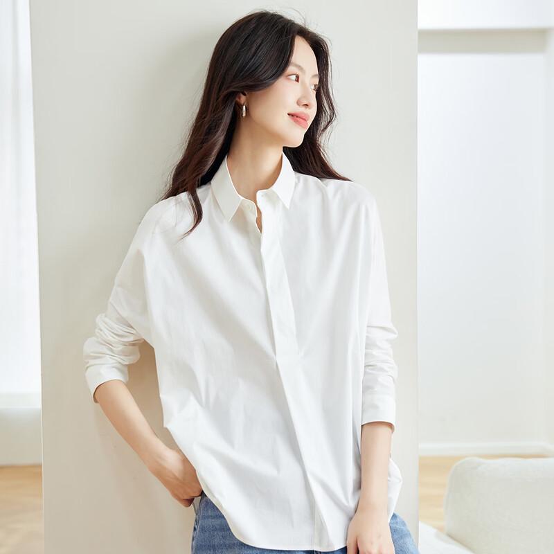 CARBAMMI Women s Elegant Loose Fit Long Sleeve Spring Blouse One Size