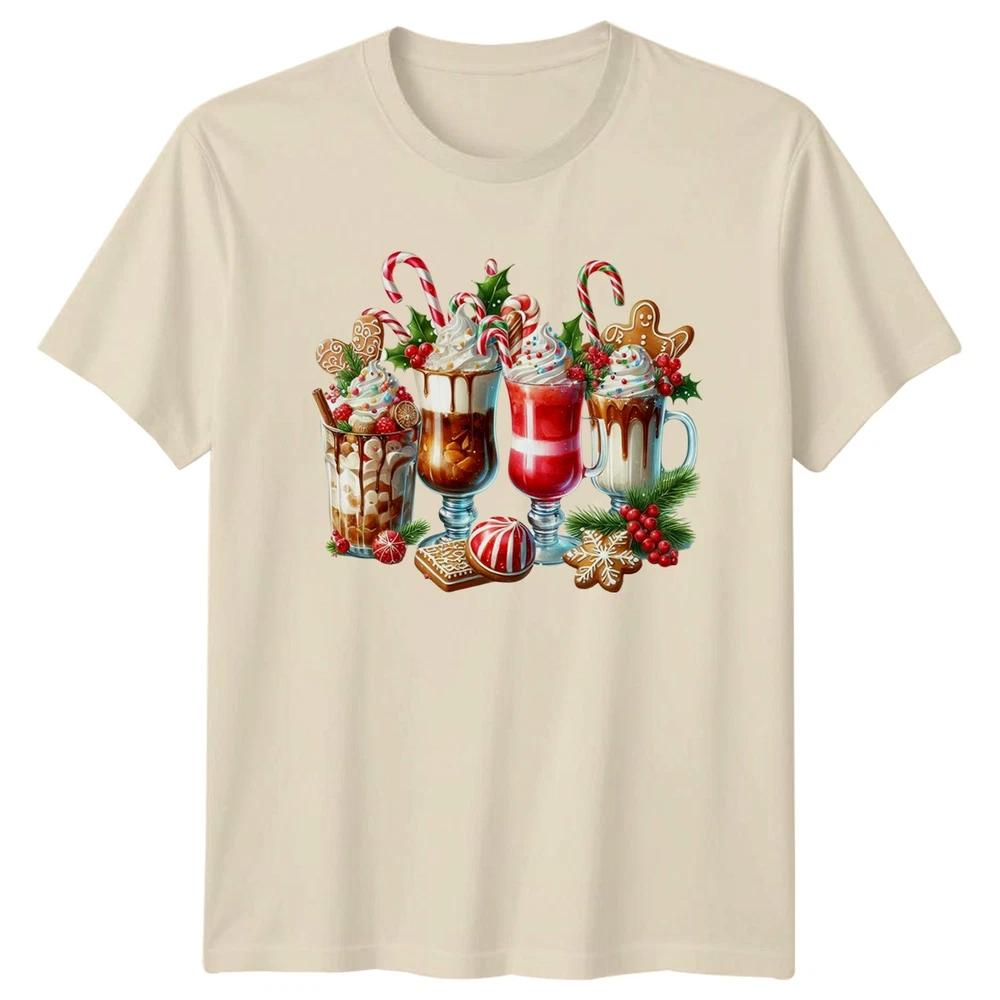 Festive Holiday Drinks Christmas Graphic Tee Unisexs Unisexs Unisex TShirt