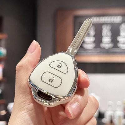 Key FOB Cover For Toyota Corolla VIOS Camry Yaris RAV4 HiLux Cruiser Fortuner For 2 Buttons Car Remote Key Case Cover Accessorie