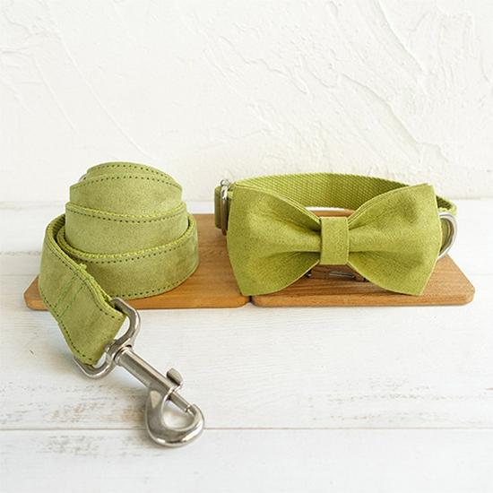 MUTTCO Bowtie Pet Collar & Leash Set for Dogs (UDC-030) - Available in Large, Medium, Small Sizes XS