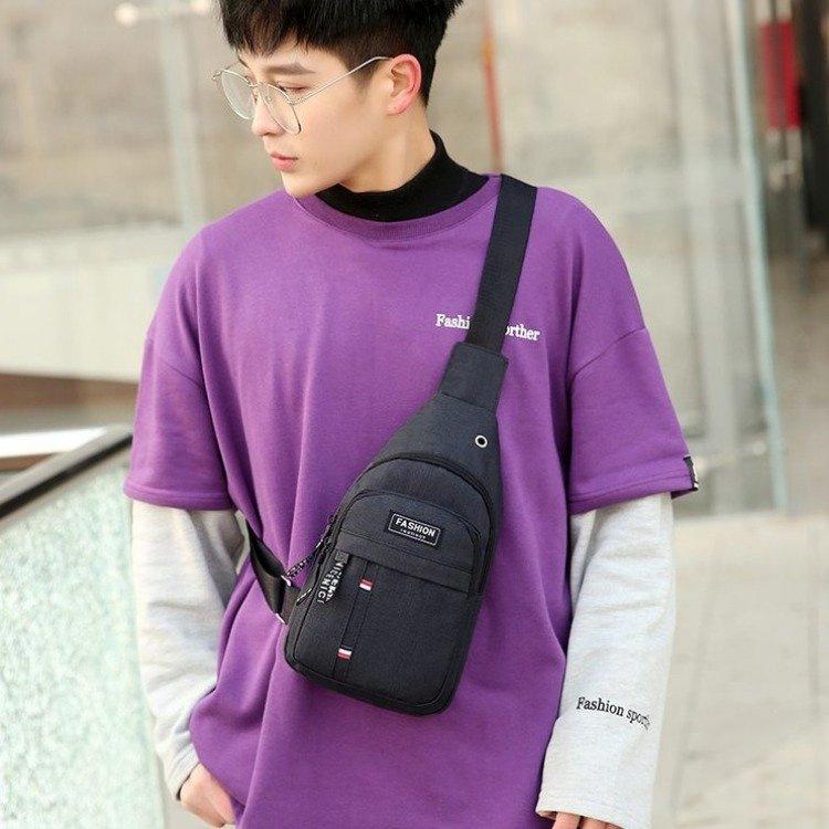 New men's breast bag, casual hiking multi-purpose chest shoulder messenger bag men's backpack